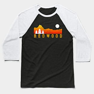 redwood national park retro vintage mountains Baseball T-Shirt